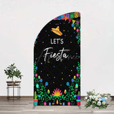Aperturee Aperturee Fiesta Floral Mexican Decor Party Half Moon Arch Backdrop